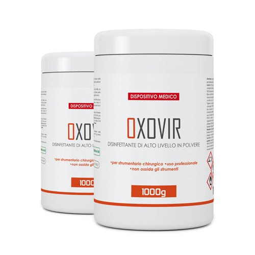 OXOVIR foto con due barattoli; articolo venduto singolo barattolo da 1 kg