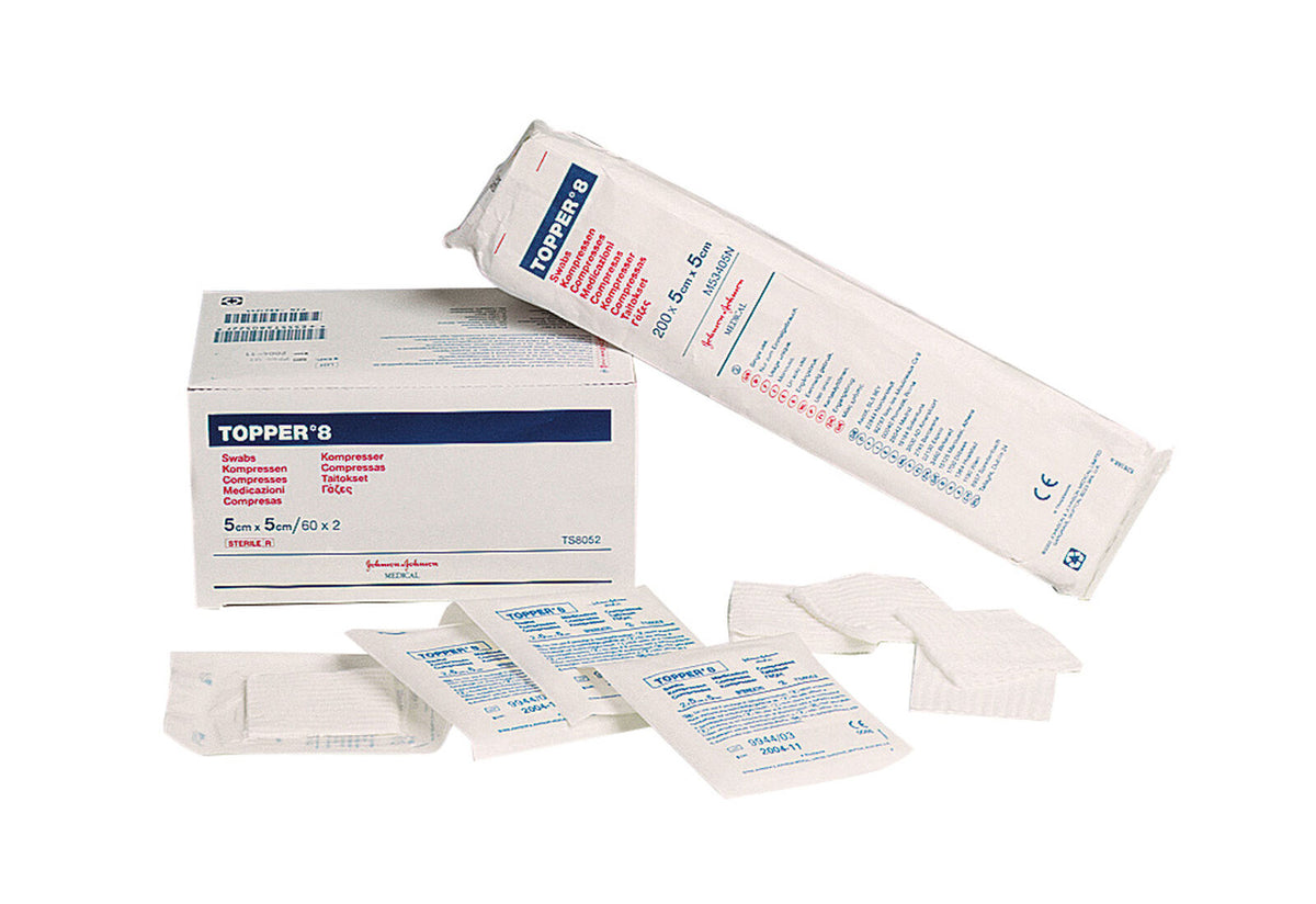 Foto illustrativa linea TOPPER 8 con versioni sterili e non sterili - venduto non sterile 200 pezzi M53405N