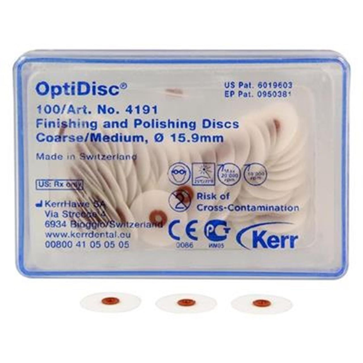 KERR HAWE OPTIDISC 15,9 coars/medio 100 dischi