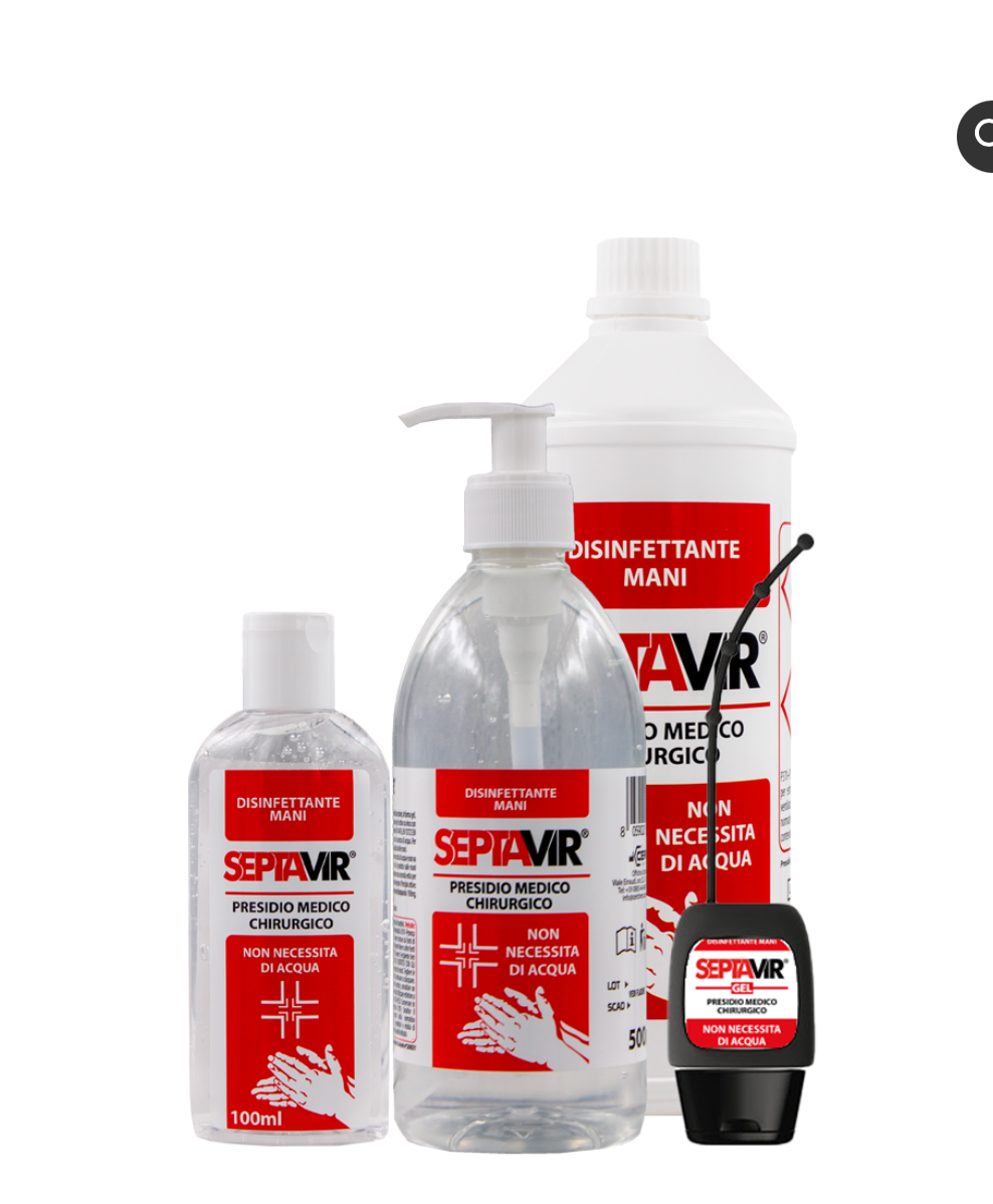 Immagine generica illustrativa della linea SEPTAVIR; confezioni e versione raffigurate non rappresentano necessariamente articolo venduto SEPTAVIR 75 da 5000 ml