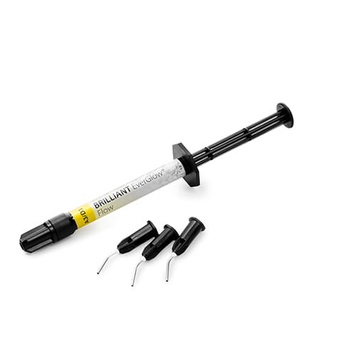 COLTENE BRILLIANT EVERGLOW FLOW siringa - foto illustrativa della linea; tonalita venduta A4/C4 2 g