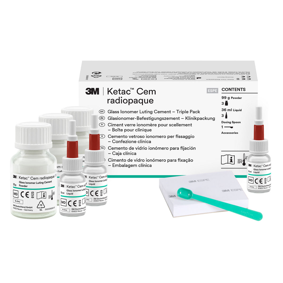 3M KETAC-CEM tripla 3 x 33 g + 3 x 12 ml - codice 37230