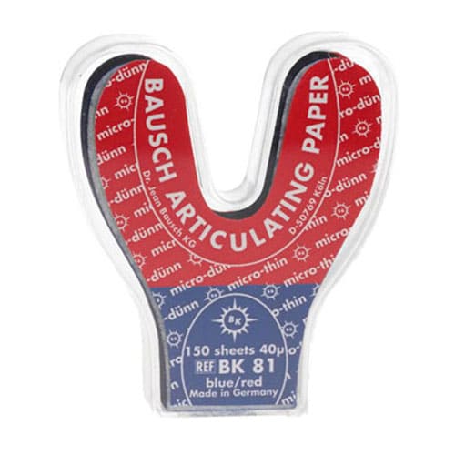 BAUSCH BK81 carta articolazione blu e rossa a ferro di cavallo