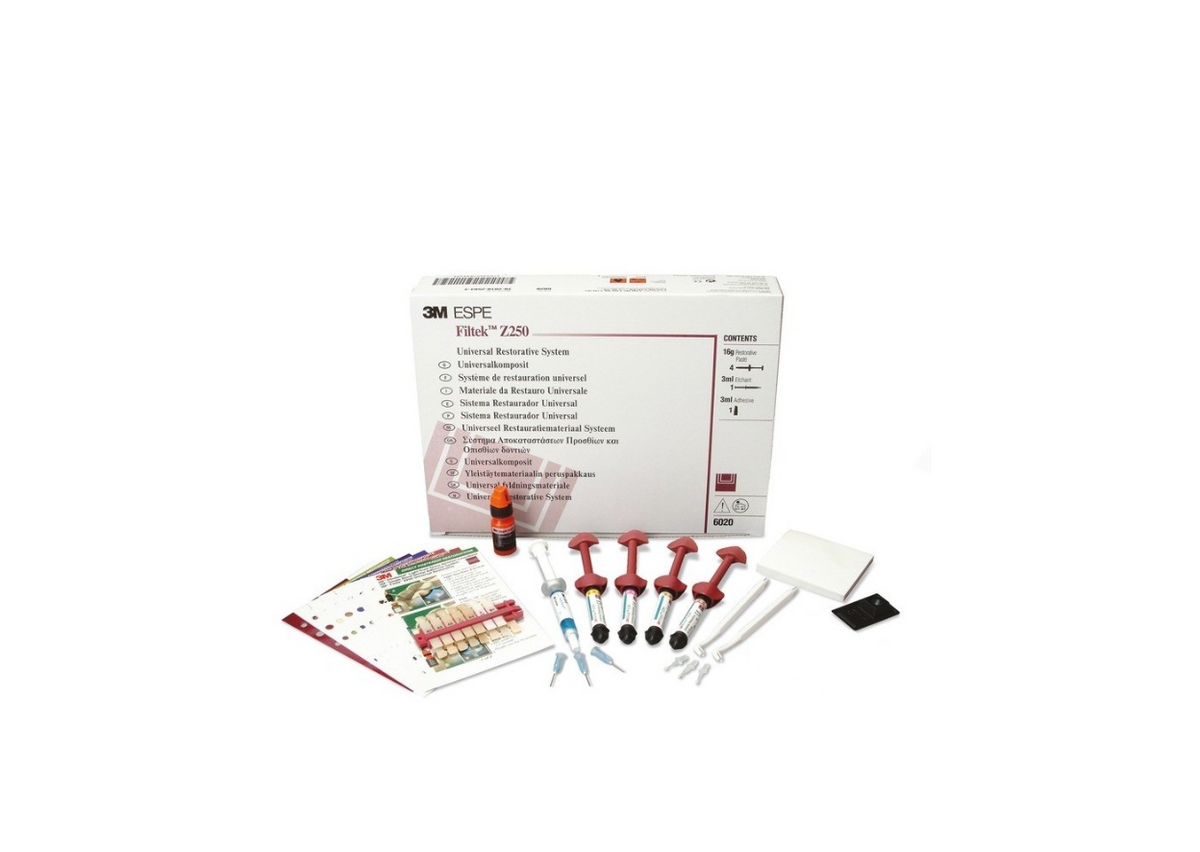3M Filtek Z250 kit 6020 con quattro siringhe e accessori