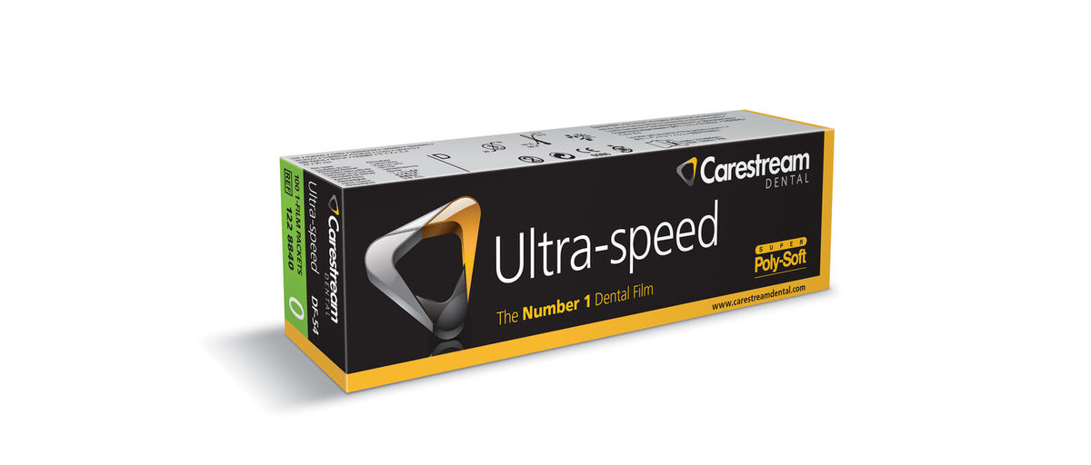 CARESTREAM DF54 Ultra-speed formato 22 x 35 mm confezione da 100 pellicole codice 1228840