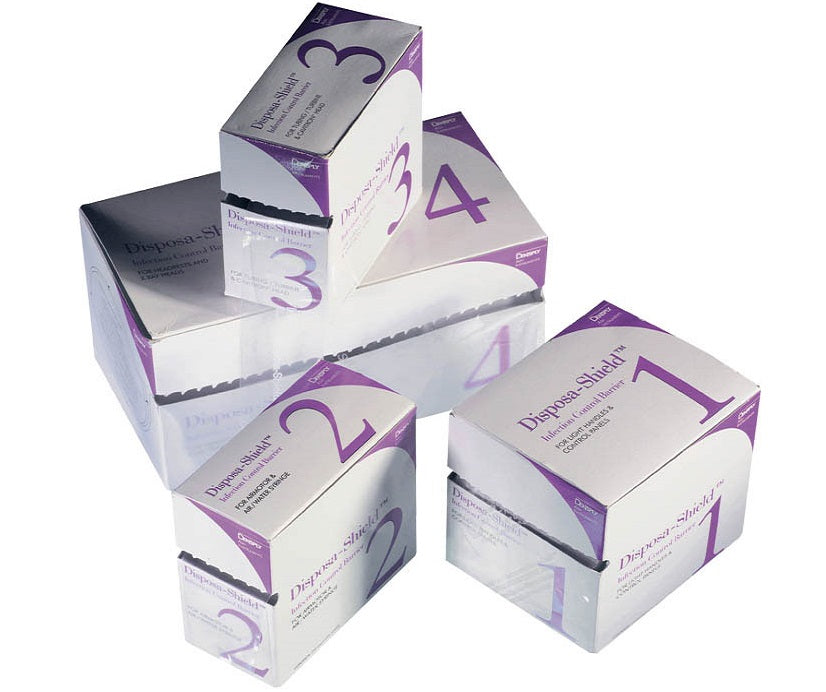 Foto illustrativa assortimento DISPOSA-SHIELD numeri 1 2 3 4; articolo venduto DENTSPLY DISPOSA SHIELD n.3