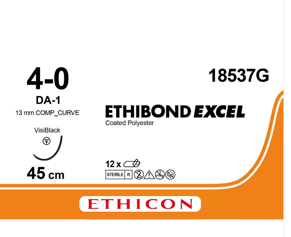 Etichetta ETHIBOND EXCEL 18537G calibro 4/0 ago DA-1 confezione 12 pezzi