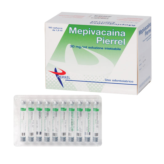 MEPIVACAINA VERDE 30mg S/VASOCOSTRITTORE - 100x1,8ml