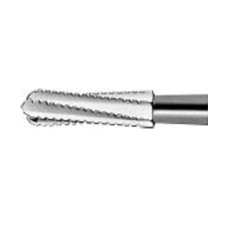 Foto illustrativa dettaglio parte lavorante; lunghezza e diametro non verificabili nella foto; articolo venduto DENTSPLY MAILLEFER FRESE TRANSMETAL 25 mm 012 cilindriche 5 pezzi